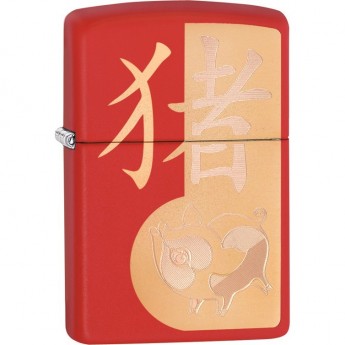Зажигалка ZIPPO CLASSIC YEAR OF THE PIG 29661 Зажигалка ZIPPO CLASSIC YEAR OF THE PIG 29661